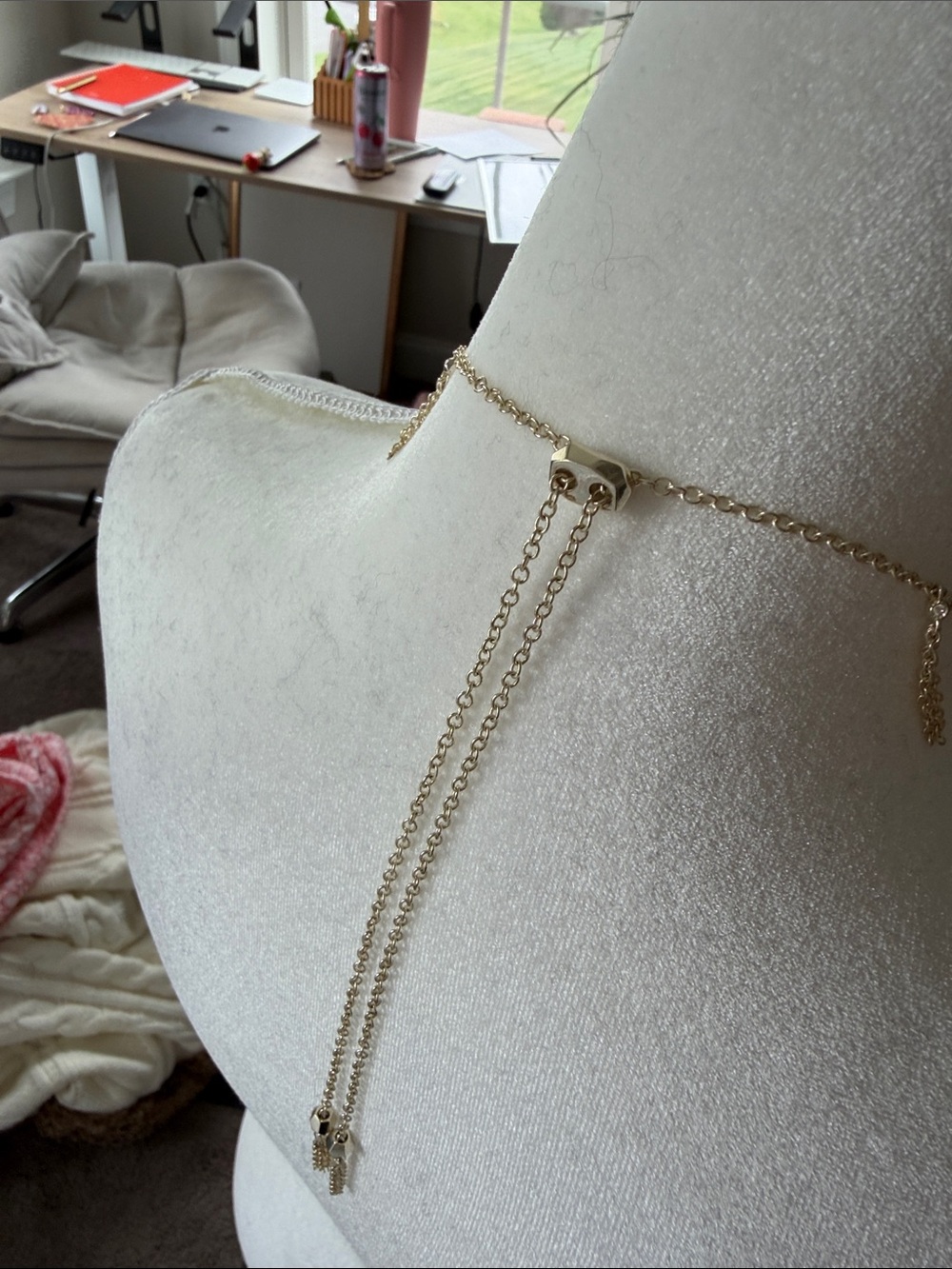 Kendra Scott Gold Layered Fringe Necklace - Picture 4 of 7